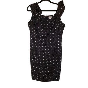 Woman's‎ Worthington's  Pin Up dress size 14 dot print ruffle strap